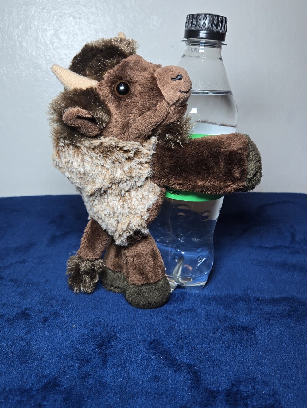 Wild Republic Huggers Bison Slap Bracelet Plush Buffalo Stuffed Animal Brown
